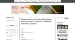 Desktop Screenshot of bodmanmemoriallibrary.org